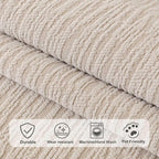 Soft Waterproof Chenille Cover Washable, Non Slip Sectional Sofa Covers for 3 Cushion Couch Sofa L Sharped Sofa Slipcover for Pets, Furniture Protector (1 PCS 36"x63" Coffee)