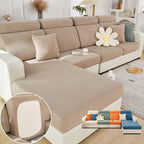 Soothing Home Sofa Covers, Sofa Hero Covers, Wear-Resistant Universal Couch Covers Washable Stretch Sectional Couch Cushion Covers (Coffee,Chaise Cover)