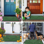 Smiry Front Door Mat Outside Entrance, Low Profile Rubber Doormat, 29.5x17