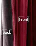 MIULEE Velvet Curtains 84 inches 2 Panels - Luxury Blackout Curtains for Bedroom Living Room Thermal Insulated Super Soft Christmas Window Drapes Rod Pocket & Back Tab, Burgundy Red, W52 x L84 inches