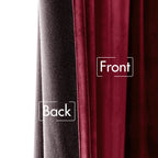 MIULEE Velvet Curtains 52x90 inches 2 Panels Burgundy Red Blackout Curtains