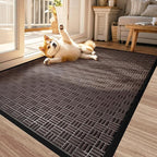 Mibao Front Door Mat, Heavy Duty Durable Welcome Mat for Outdoor Indoor, Dirt Trapper Waterproof Super Absorbent Door Mat for Entryway Outside Patio Porch, 61.5" x 36", Coffee