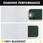 MIULEE 100% Blackout Linen Curtains for Bedroom, Grayish White Solid Luxury Decor Thermal Insulation Room Darkening Drapes for Living Room Nursery Back Tab Rod Pocket 42 x 72 Inches, 2 Panels