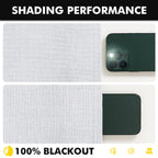 MIULEE 100% Blackout Linen Curtains 42 x 84 Inch Grayish White 2 Panels