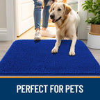 OLANLY Dog Door Mat for Muddy Paws 24x16, Super Absorbent Chenille Mud Mat