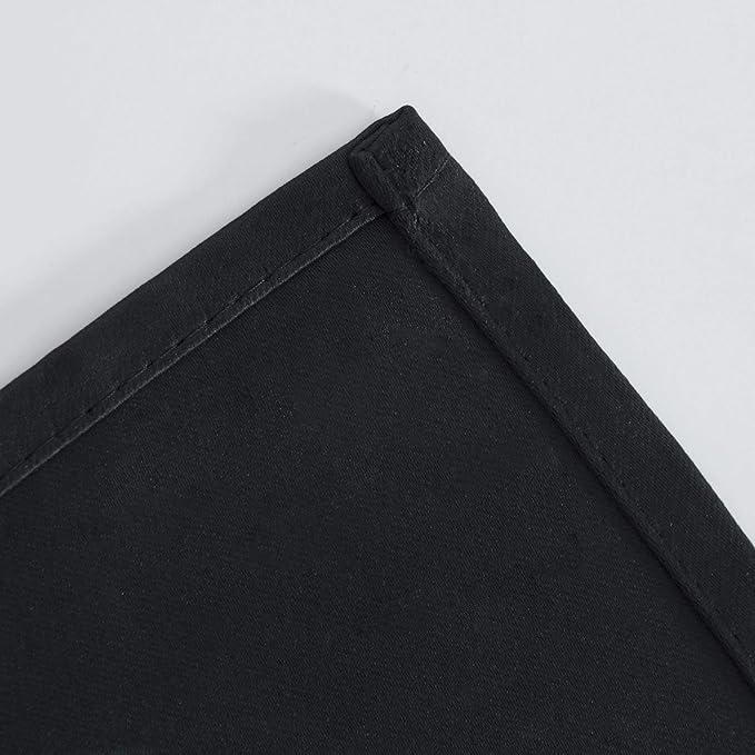 LEMOMO Blackout Curtains 52 x 84 inches Long Black Curtains Set of 2 Panels Thermal Insulated Room Darkening Curtains for Bedroom