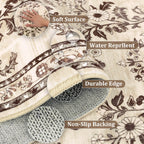 Yamaziot 2x10 Washable Hallway Runner Rug Non Slip Floral Carpet, Brown