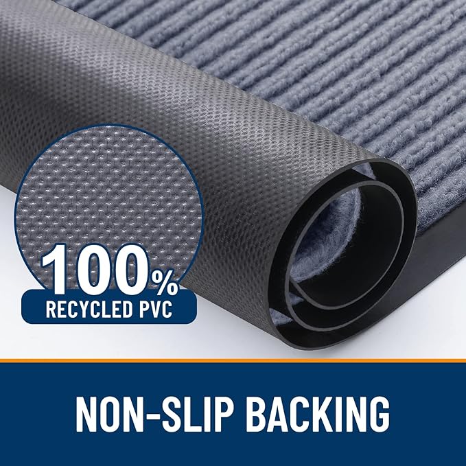 OLANLY 2-Pack Front Door Mats 71x23, Waterproof Heavy-Duty Doormats
