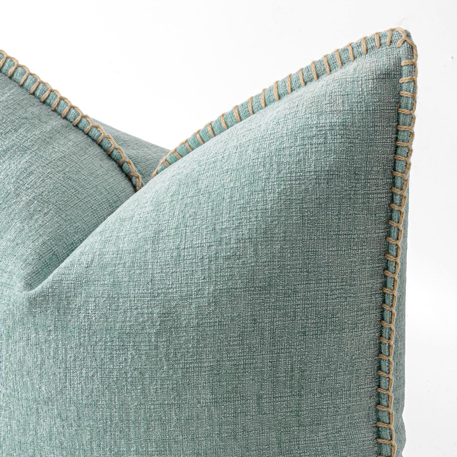 MIULEE Decorative Couch Throw Pillow Covers 20x20 Inch Coastal Light Blue