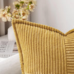 MIULEE Decorative Throw Pillow Covers for Couch 20x20 Inch Gold 2 Pack