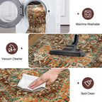 Yamaziot Washable Runner Rug, 3x10 Non-Slip Boho Hallway Kitchen Rug