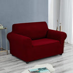 Joccun Christmas Stretch Chair Couch Cover,1-Piece Sofa Slipcover Spandex Jacquard Fabric Sofa Covers with Elastic Bottom,Washable Furniture Protector for Dogs,Cats,Kids(Armchair,Red Dahlia)