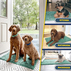 Muddy Mat® | Super Absorbent Door Mat Indoor, Microfiber Quick Dry Chenille Entryway Rug, Non-Slip Front Door Mat, Indoor Mats for Entryway, Machine Washable Pet Rug, Seafoam Green 28"x18"