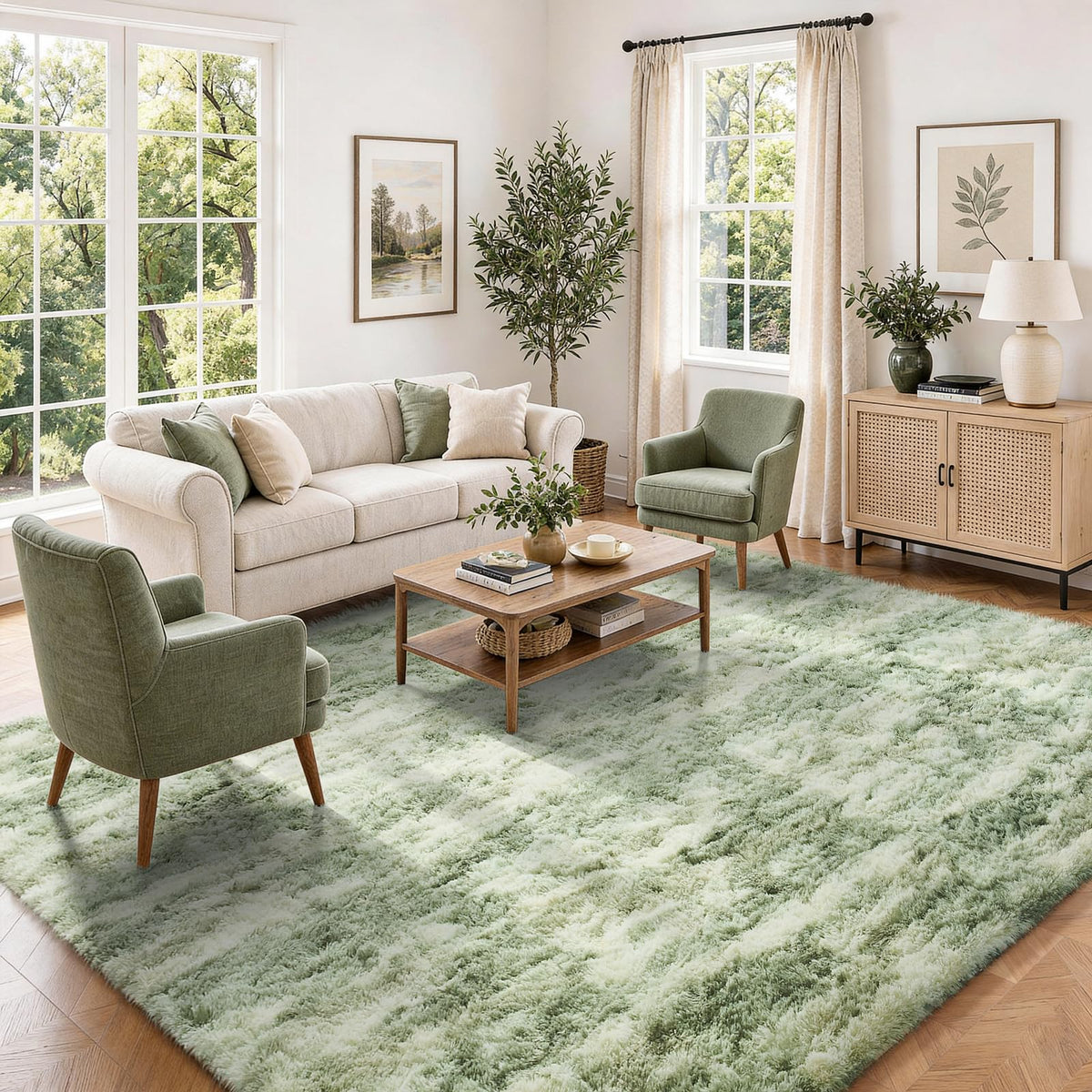 Ophanie Black Area Rug 5x7 Rugs for Living Room, Fluffy Furry Shaggy Fuzzy Rug, Carpets for Bedroom Shag Plush Soft Large, Kids Home Decor Aesthetic with Over 99 pcs Pile fibers