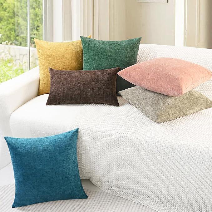 CaliTime Decorative Couch Throw Pillow Covers 20 X 12 Inches Gold