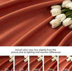 MIULEE Fall Burnt Orange Back Tab Blackout Curtains 52"x90" Length 2 Panels
