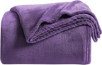 KMUSET Super Soft Throw Blanket Premium Silky Flannel Fleece Throw Size Purple Microfiber Lightweight Blanket All Season Use