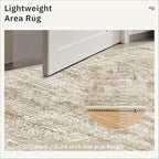 Soalmost Hallway Runner Rug 2'6" x 12' Washable Long Kitchen Rugs Brown