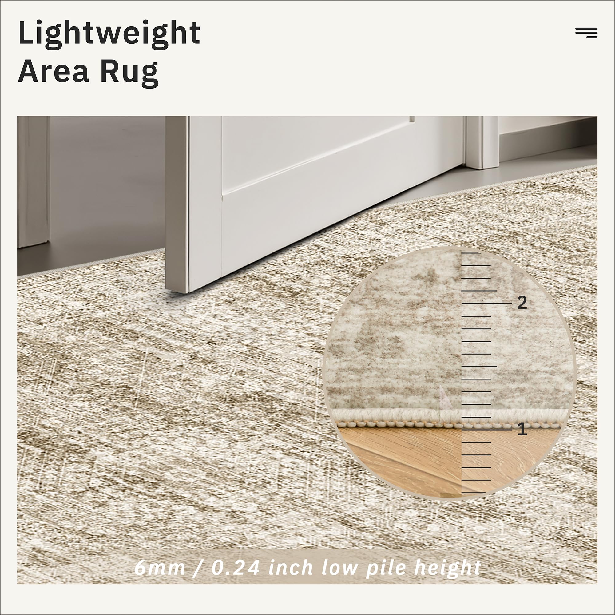 Soalmost Hallway Runner Rug 2'6" x 16' Washable Long Kitchen Rugs Brown