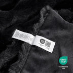 Cozy Bliss Faux Fur Throw Blanket for Couch, Fuzzy Soft Plush Thick Bubble Blanket for Sofa Bedroom Living Room, 50 * 60 Inches Black