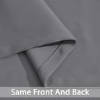 Yakamok Room Darkening Gray Blackout Curtains Thermal Insulated Grommet Curtain Panels for Bedroom, 42W x 72L, Grey, 2 Panels