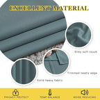 NICETOWN Blackout Greyish Blue Curtains & Drapes for Living Room - Thermal Insulated Solid Grommet Sound Reducing Energy Saving Window Treatments for Porch/Hall, 2 Panels, W52 x L84