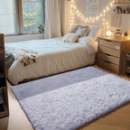 ONASAR White Area Rugs for Bedroom Living Room, Fluffy 4x6 Soft Shag Plush Bedside Rug, Indoor Floor Carpet for Nursery Kids Girls Boys Teen Baby Dorm Playroom Home Office Decor Aesthetic