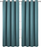 LEMOMO Sea Teal Thermal Blackout Curtains/52 x 95 Inch/Set of 2 Panels Room Darkening Curtains