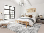 UERMEI 6x9 Area Rug Living Room Rugs - Washable Neutral Modern Abstract Soft Thin Rug Indoor Floor No Slip Rug Carpet for Bedroom Under Dining Table Home Office Decor - Grey