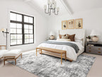 UERMEI 10x12 Area Rug Living Room Rugs - Washable Neutral Modern Abstract Soft Thin Large Rug Indoor Floor No Slip Rug Carpet for Bedroom Under Dining Table Home Office Decor - Grey