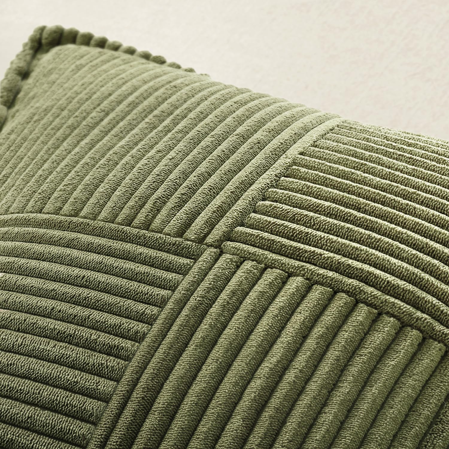 MIULEE Decorative Throw Pillow Covers for Couch 18x18 Inch Olive Green