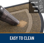 OLANLY Half Circle Door Mat Indoor Outdoor Entrance Welcome, Waterproof All-Season, All-Weather Doormat, Sturdy Natural Rubber, Low Profile, Easy Clean Patio Porch Entryway Mat, 59x35, Brown