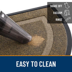 OLANLY Half Circle Front Door Mat Outside 47x32 All-Season Rubber Doormat