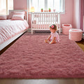 LOCHAS Area Rugs Fluffy Living Room Carpets for Kids Bedroom 3x5, Blush