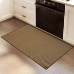 YDKGL 2x3 ft Indoor Door Mat Entryway Rug Non Slip Boho Woven Washable Small Area Rugs Runner, Front Entry Rug Entrance Doormat for Hall Porch Bathroom Kitchen Bedroom, Dark Brown/Coffee 24"x36"