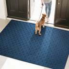 Mibao Front Door Mat Outdoor Entrance, 61.5" x 36" Heavy Duty Welcome Mat, Waterproof Dirt Trapper Doormat, Super Absorbent Indoor Entryway Mat for Patio & Porch - Blue