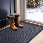 Mibao Front Door Mat, Heavy Duty Durable Welcome Mat for Outdoor Indoor, Dirt Trapper Waterproof Super Absorbent Door Mat for Entryway Outside Patio Porch, 29.5" x 17", Navy