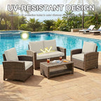 hyha 8Pcs Patio Cushion Covers, Stretch Outdoor Couch Cushion Covers Replacement, Washable Outdoor Chair/Sofa Slipcovers for Patio Furniture Cushions Protector with Elastic Bottom(Taupe,Cover Only)