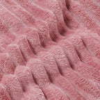 BEDELITE Fleece Blanket King Size – 3D Ribbed Jacquard Soft and Warm Decorative Fuzzy Blankets – Cozy, Fluffy, Plush Lightweight Throw Blankets for Couch, Bed, Sofa(Pink, 108x90 inches)