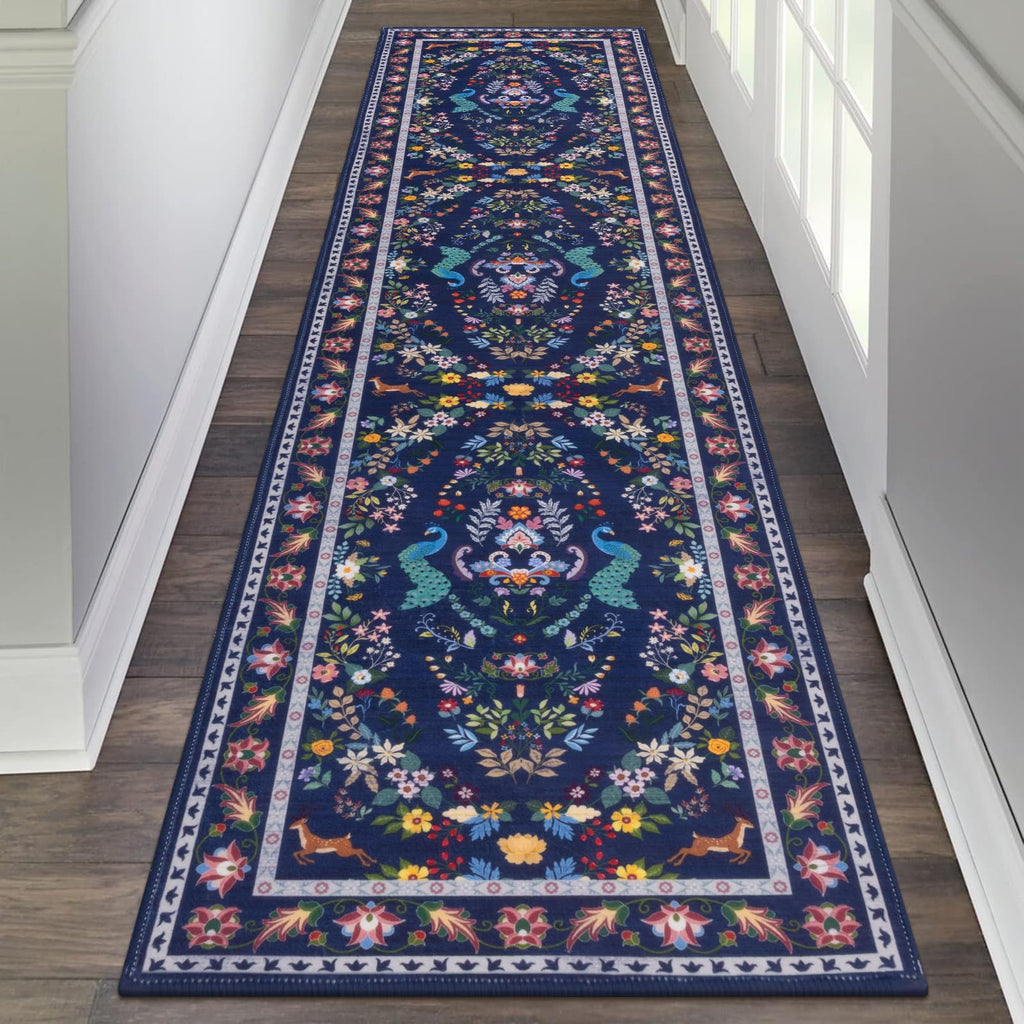 HEBE Hallway Runner Rug 2'x8', Washable Non Slip Kitchen Rug Runner