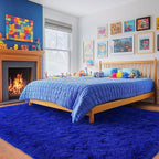 Quntue Rugs for Living Room 6x9, Soft Shaggy Modern Shag Area Rug for Bedroom, Upgrade Non-Slip Plush Fluffy Carpet for Kids Boys Girls Room Home Decor Aesthetic, Royal Blue