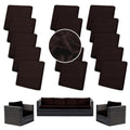 SUKAIKEQA 14PCS Patio Cushion Covers,Patio Furniture Couch Seat Slipcovers