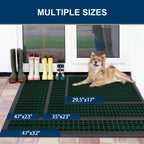 Smiry Front Door Mat Outside Entrance, Natural Rubber Doormat, 71x23 Inch