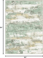 BEIMO Area Rugs 5x7 for Living Room Bedroom, Modern Abstract Machine Washable Large Light Green Rug Soft Rug, Low Pile Floor Carpet with Non Slip Backing for Dining Room