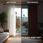 Deconovo Blackout Curtains for Bedroom 108 Inches Long