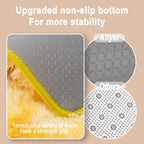 Ailyei Soft Runner Rugs for Bedroom Hallways, 2x4 Tie-Dyed Yellow Fluffy Shag Throw Area Rug Non Slip for Bedside Dorm, Long Shaggy Furry Carpet for Nursery Living Room