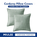 MIULEE Decorative Throw Pillow Covers for Couch 18x18 Inch Greyish Green