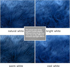 Faux Fur Rug for Bedroom, Fluffy Runner Rugs Soft Sheepskin Rug Sofa Couch Seat Cushion, 2x6ft Dark Blue Plush Area Rug Shag Rugs Floor Carpets for Nursery Bedside, Cute Shaggy Fuzzy Home Decor