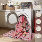 Floral Washable 6x9 Area Rugs Pink, Soft Bedroom Rug for Living Room Ultra-Thin Non Slip Dining Room Rug, Stain Resistant Rugs Easy Clean Throw Carpet for Office(Pink Garden, 6 x 9)