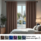 Deconovo Blackout Curtains for Bedroom, Living Room Curtains 63 Inches Long